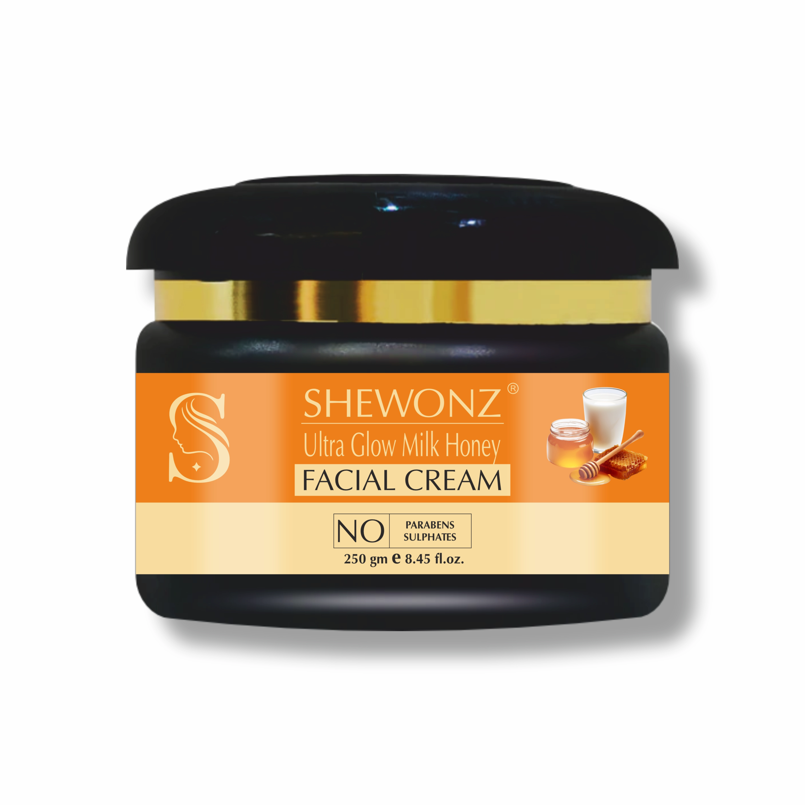 Shewonz Ultra Glow Milk Honey Facial Cream 250 gm