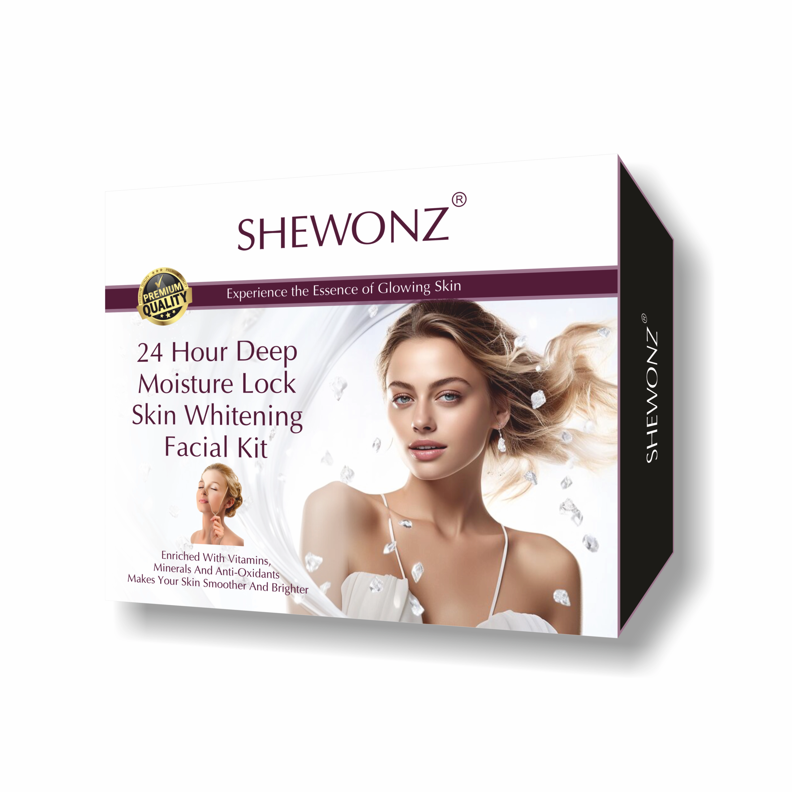 Shewonz 24 Hour Deep Moisture Lock Skin Whitening Facial Kit 250 gm