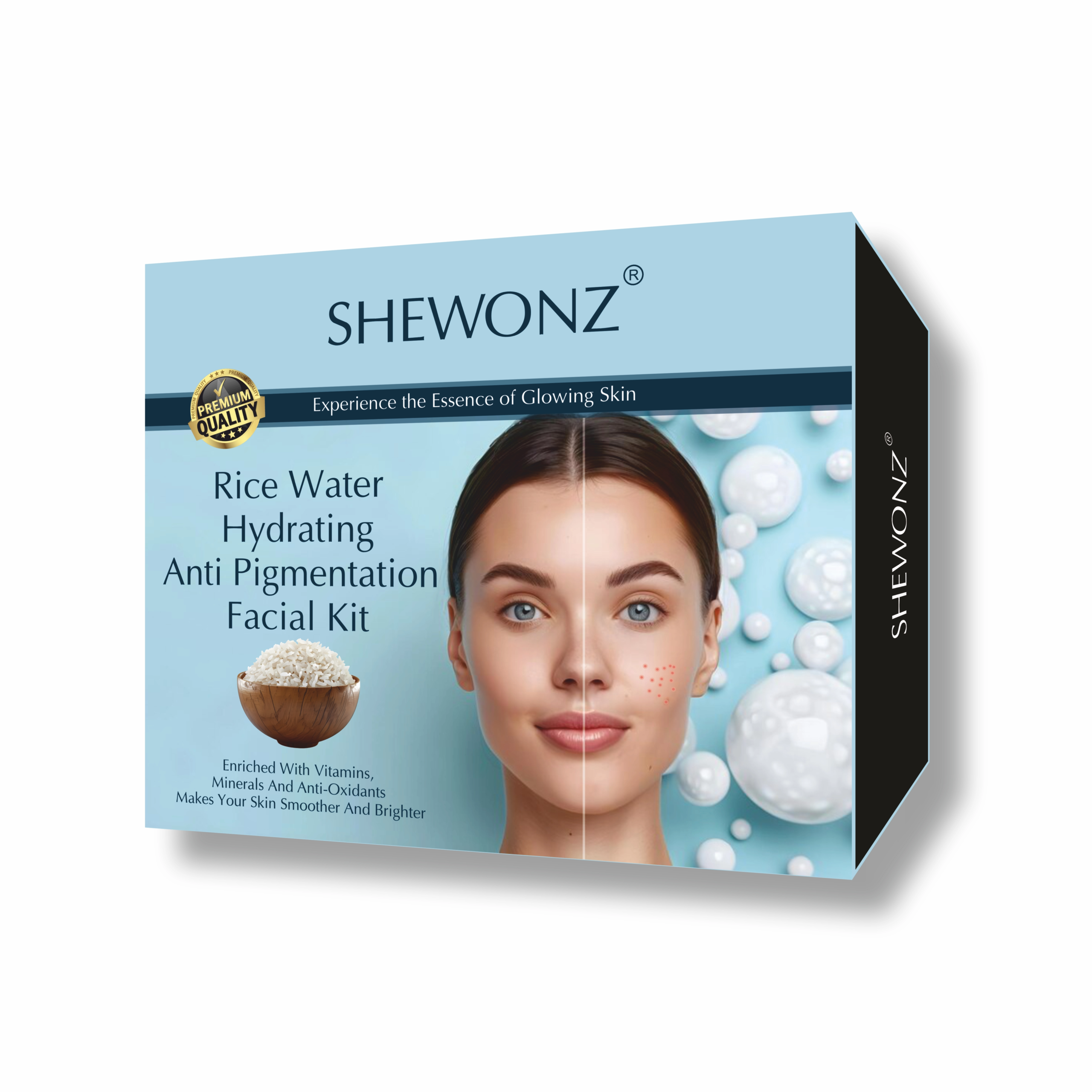 Shewonz Rice Water Hydrating Anti Pigmentation Facial Kit 250 gm