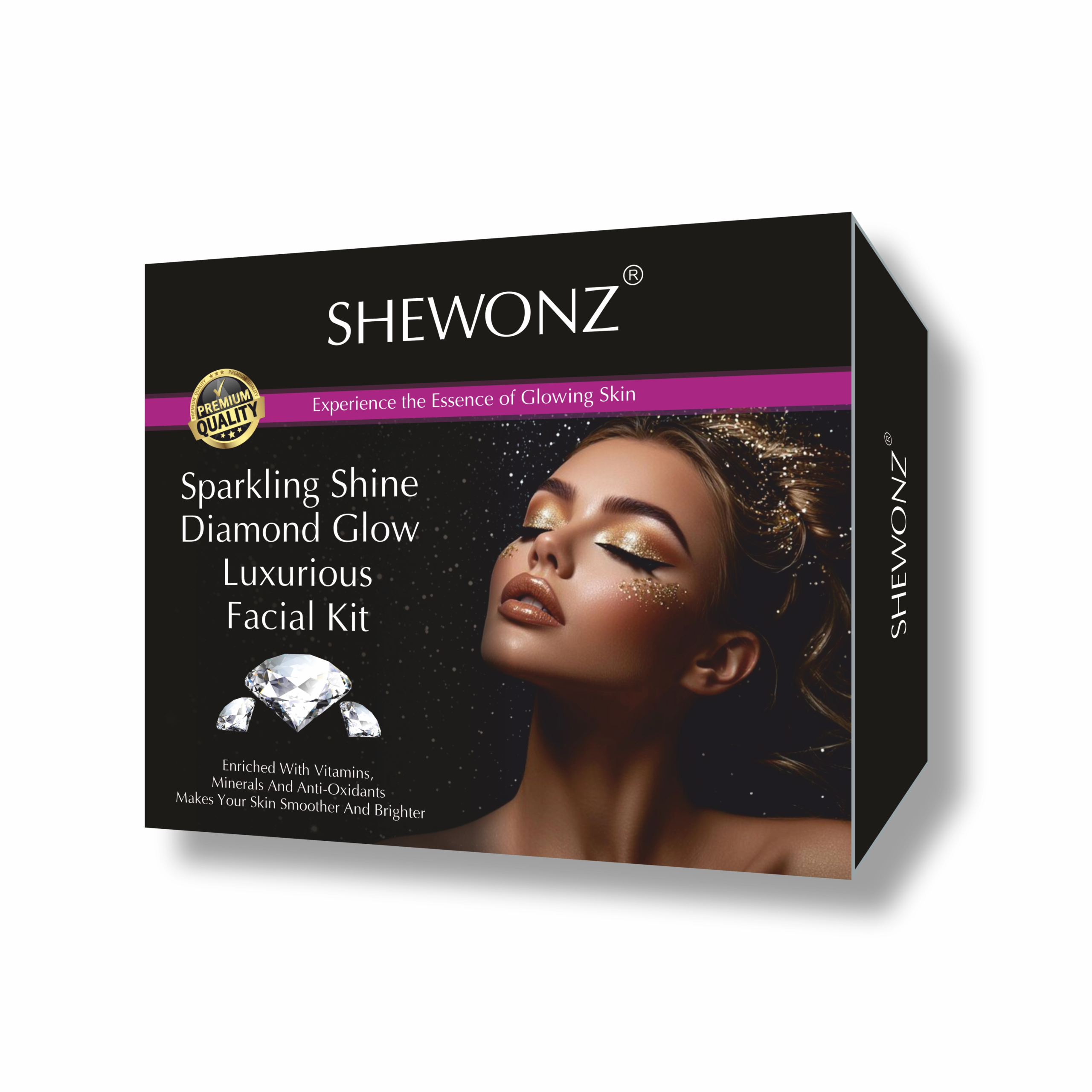 Shewonz Sparkling Shine Diamond Glow Luxurious Facial Kit 250 gm