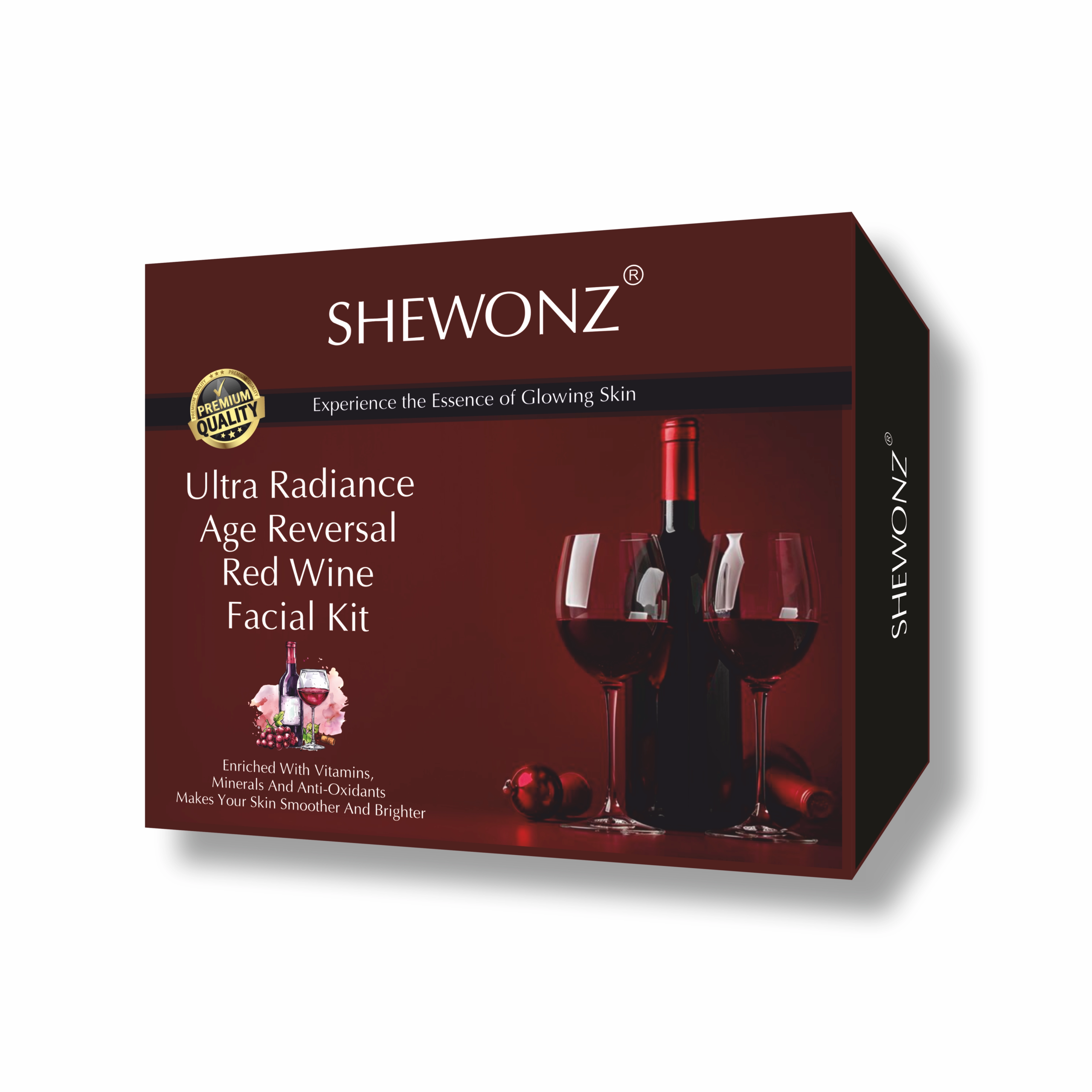 Shewonz Ultra Radiance Age Reversal Red Wine Facial Kit 250 gm