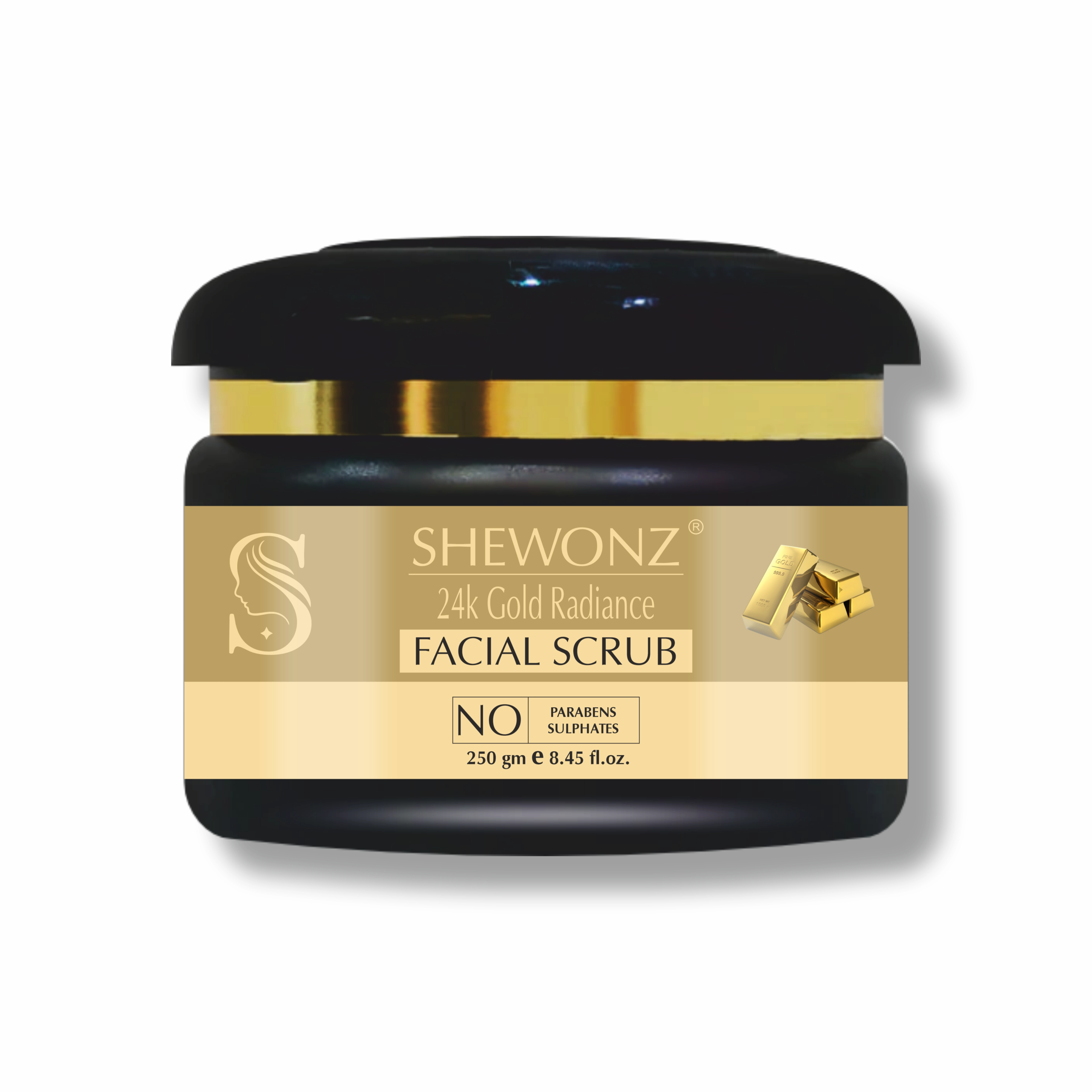 Shewonz 24k Gold Radiance Facial Scrub 250 gm