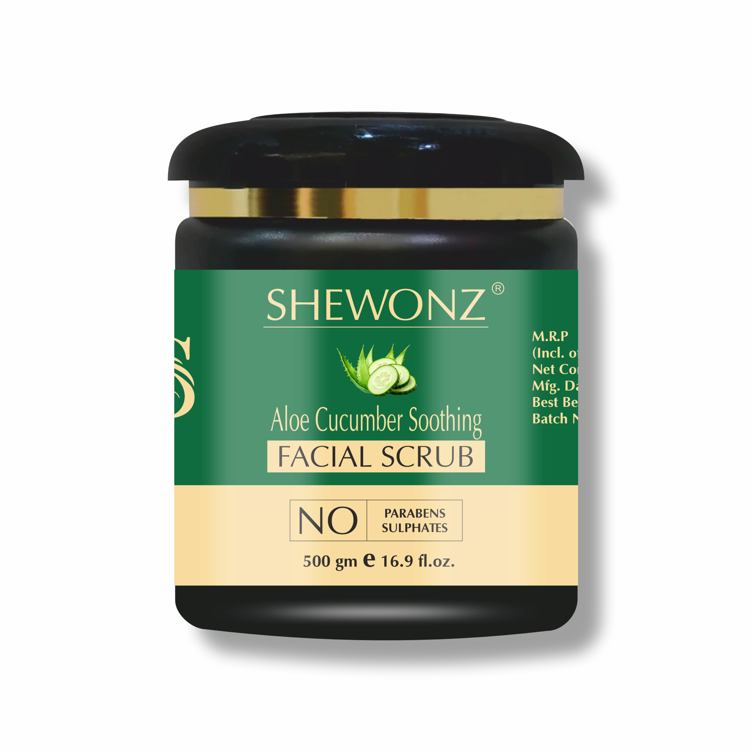 Shewonz Aloe Cucumber Soothing Facial Scrub 500 gm