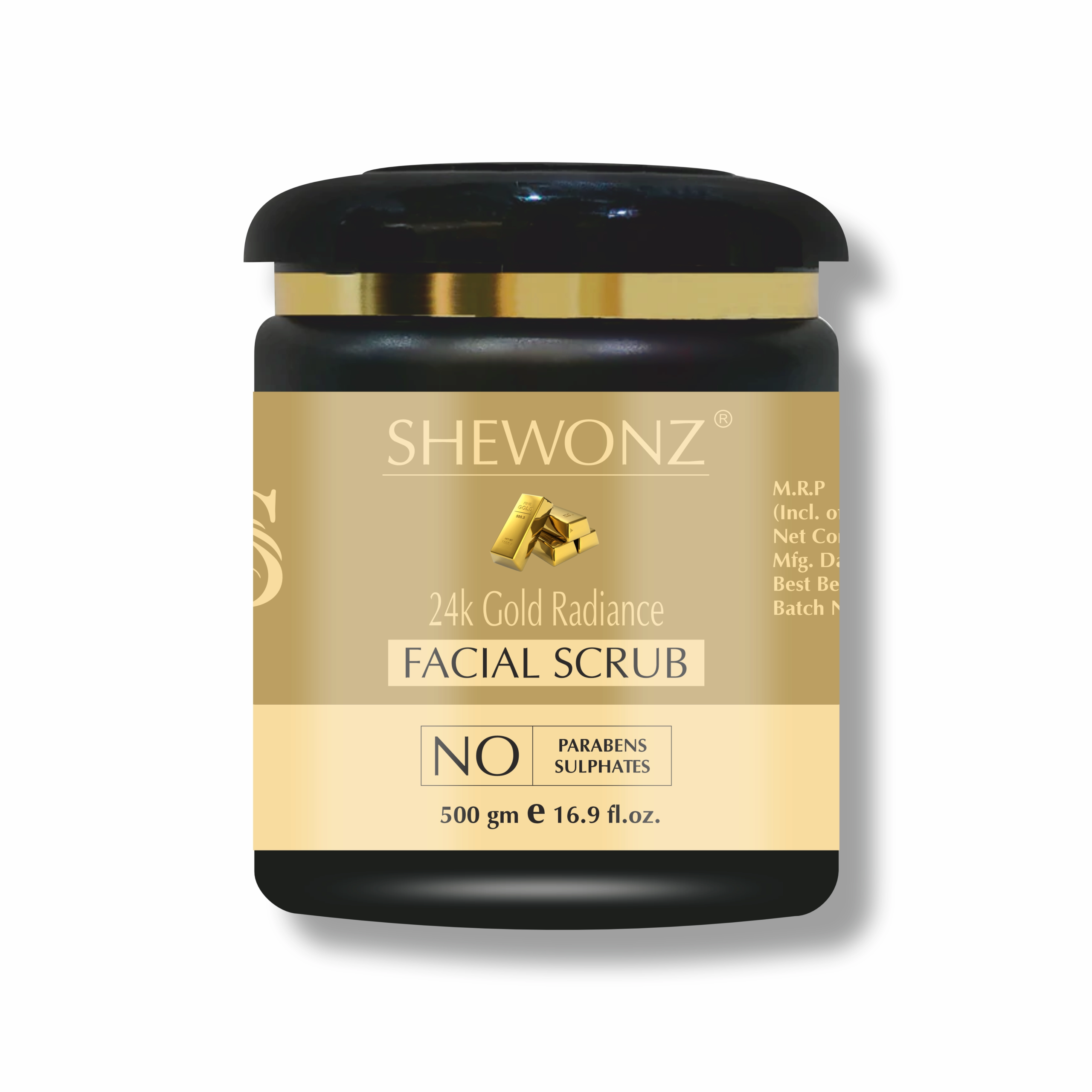 Shewonz 24k Gold Radiance Facial Scrub 500 gm