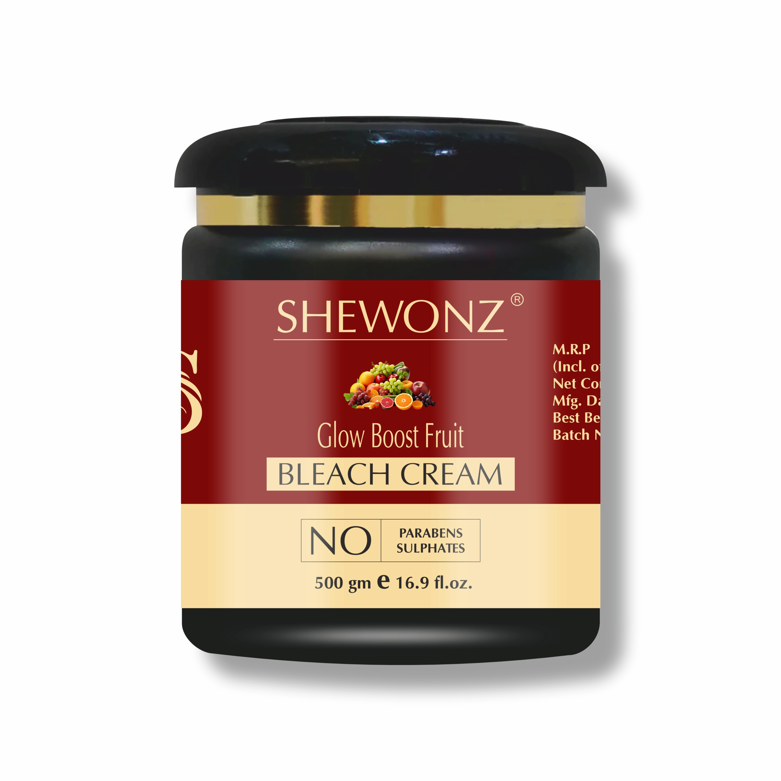 Shewonz Glow Boost Fruit Bleach Cream 500 gm