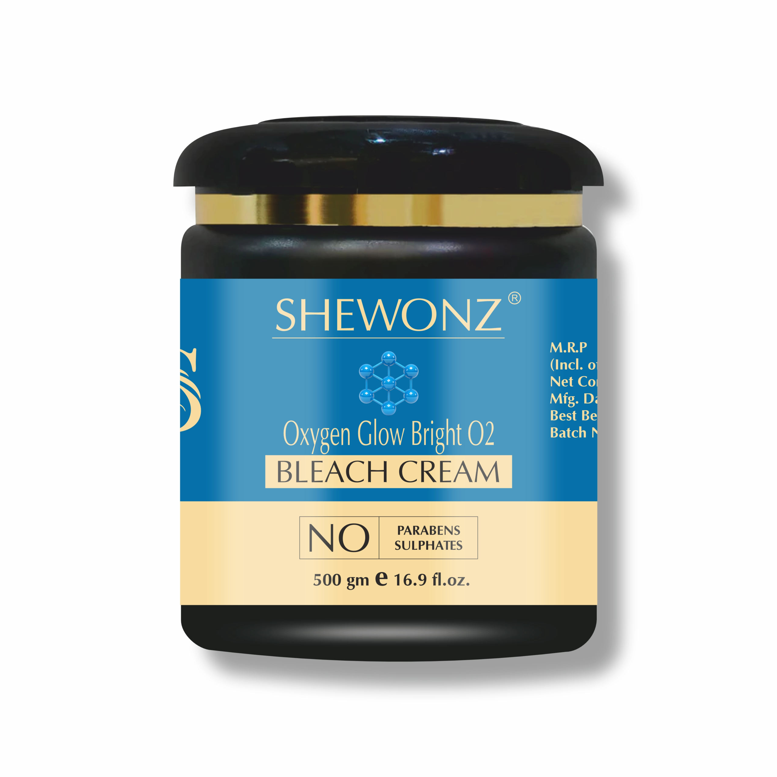 Shewonz Oxygen Glow Bright O2 Bleach Cream 500 gm