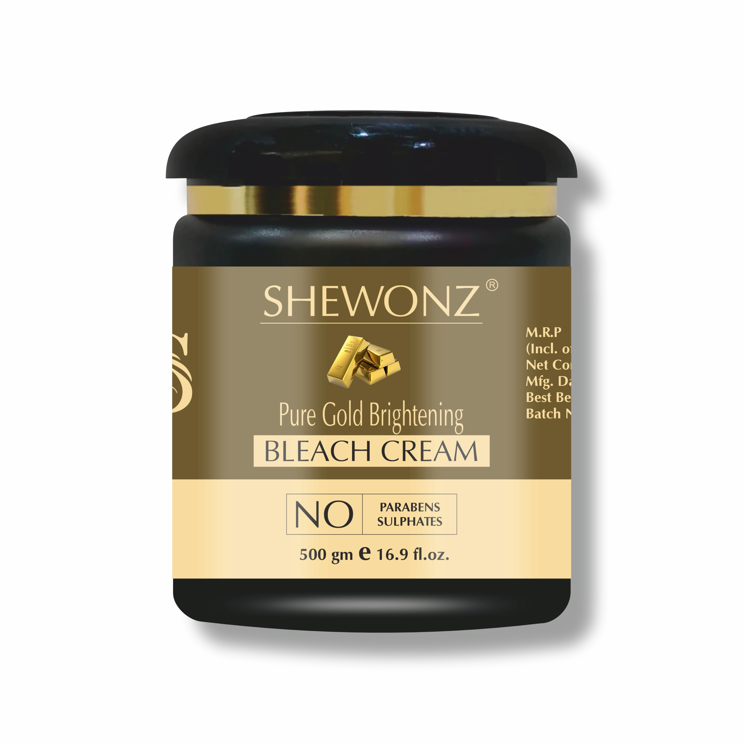 Shewonz Pure Gold Brightening Bleach Cream 500 gm