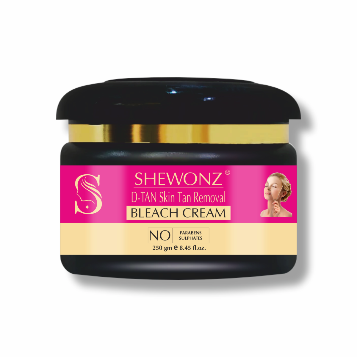Shewonz D-TAN Skin Tan Removal Bleach Cream 250 gm