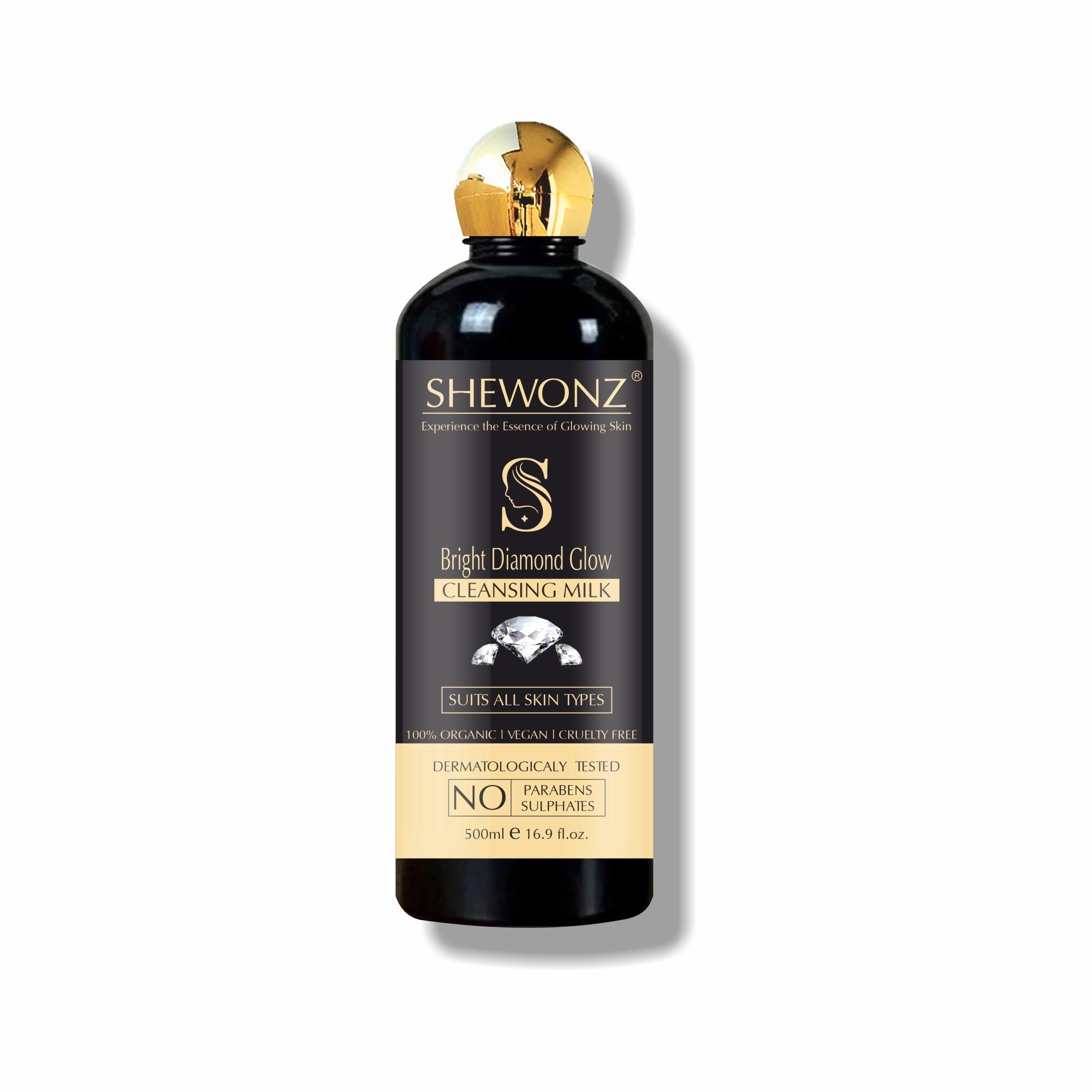 Shewonz Bright Diamond Glow Cleansing Milk 500 ml
