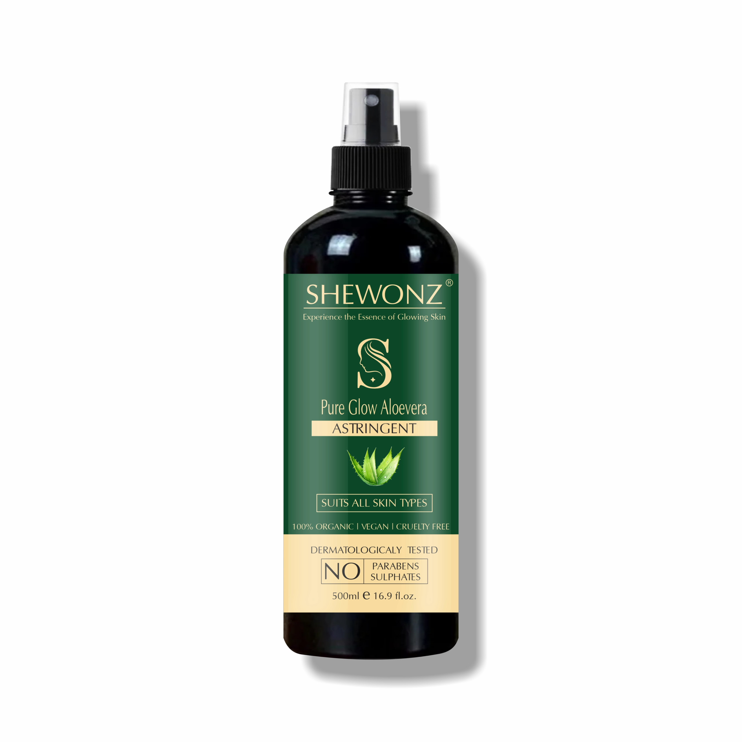 Shewonz Pure Glow Aloevera Astringent 500 ml