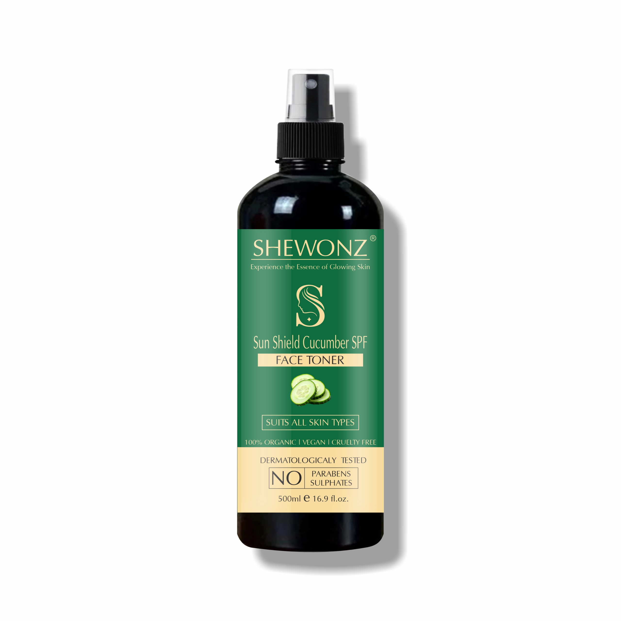 Shewonz Sun Shield Cucumber SPF Face Toner 500 ml