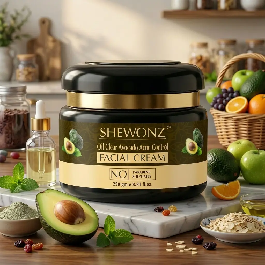 Shewonz Oil Clear Avocado Acne Control Facial Cream 250 gm