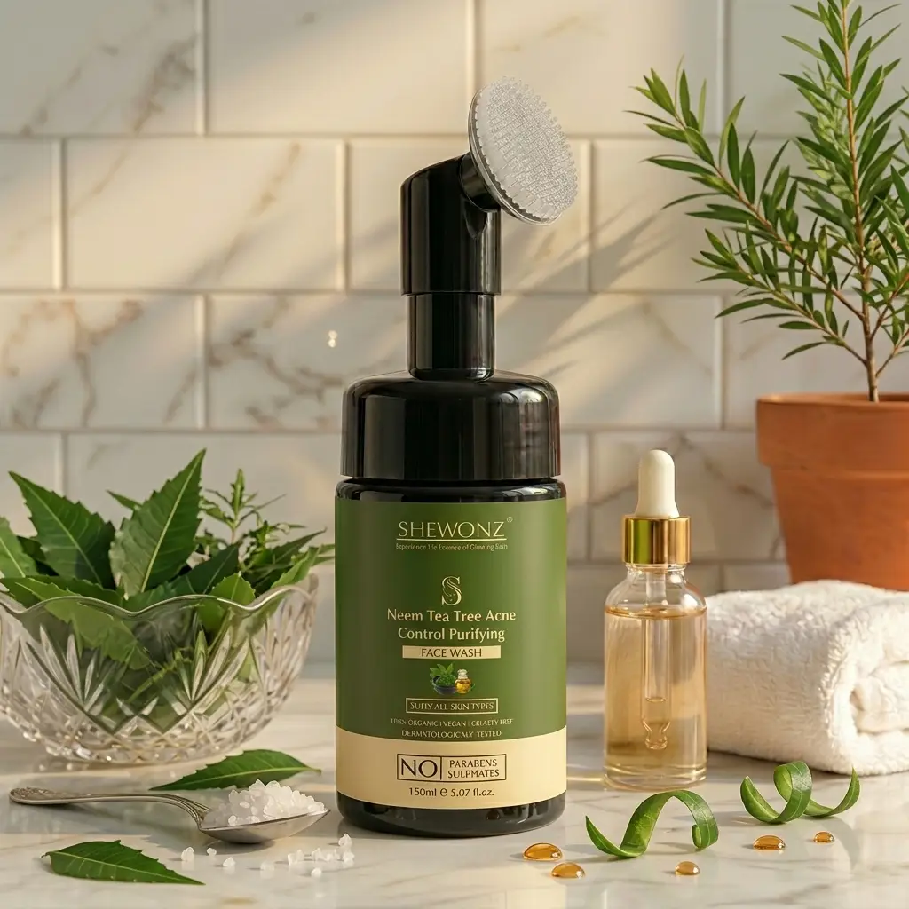 Shewonz Neem Tea Tree Acne Control Purifying Face Wash 150 ml