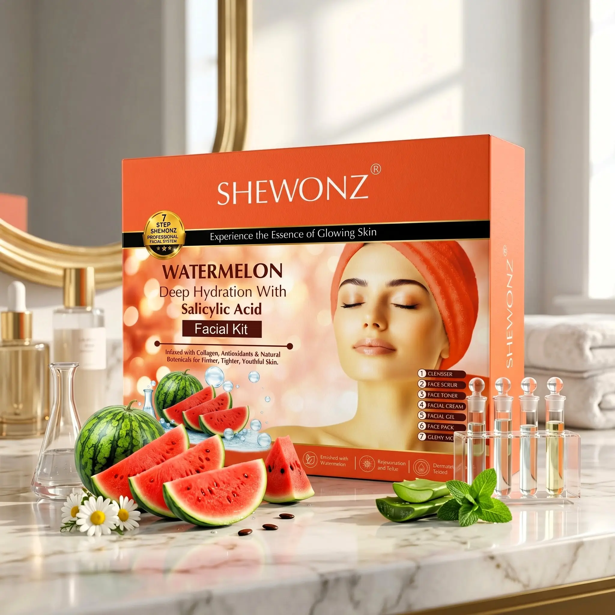 Shewonz Watermelon Deep Hydration with Salicylic Acid Facial Kit 350 gm