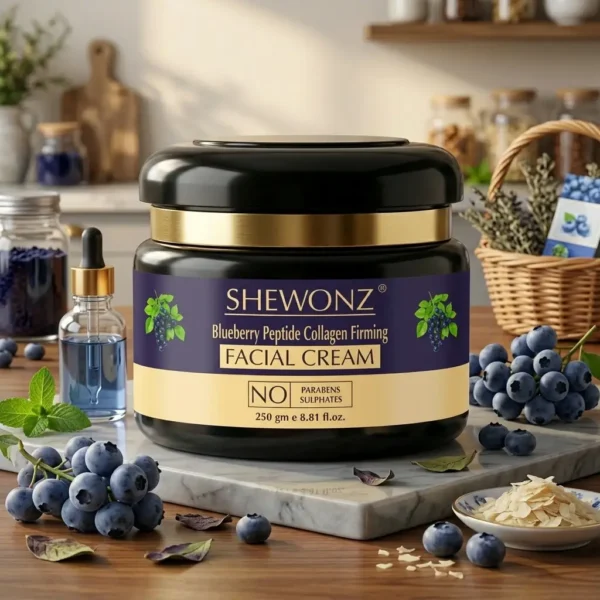 1-3.jpg Shewonz Blueberry Peptide Collagen Firming Facial Cream 250 gm