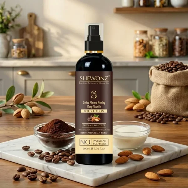 10-2.jpg Shewonz Coffee Almond Firming Deep Nourish Body Lotion 200 ml