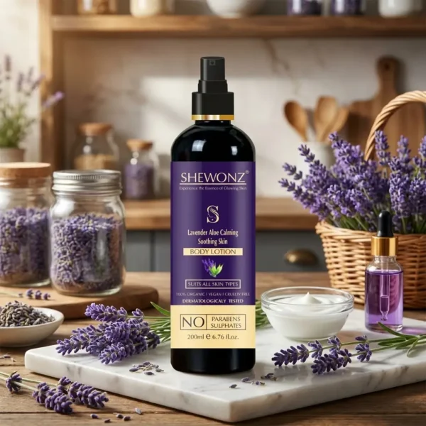 10-4.jpg Shewonz Lavender Aloe Calming Soothing Skin Body Lotion 200 ml