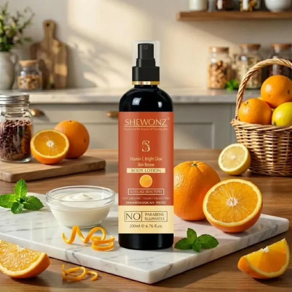 10-5.jpg Shewonz Vitamin C Bright Glow Skin Renew Body Lotion 200 ml