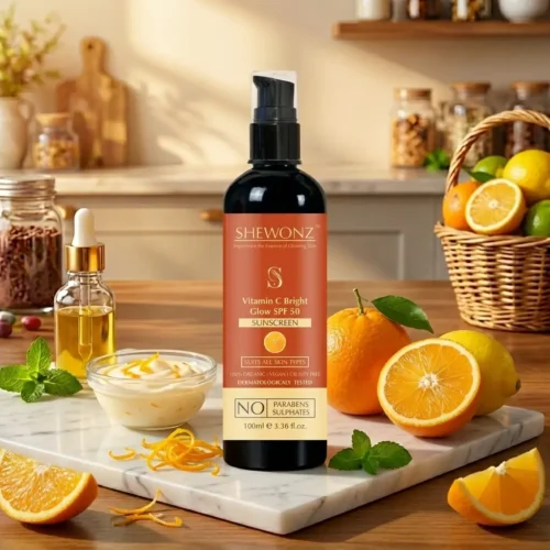 11-1 Shewonz Vitamin C Bright Glow SPF 50 Sunscreen Lotion 100 ml