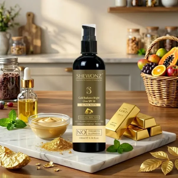 11-5.jpg Shewonz Gold Radiance Bright Glow SPF 50 Sunscreen Lotion 100 ml