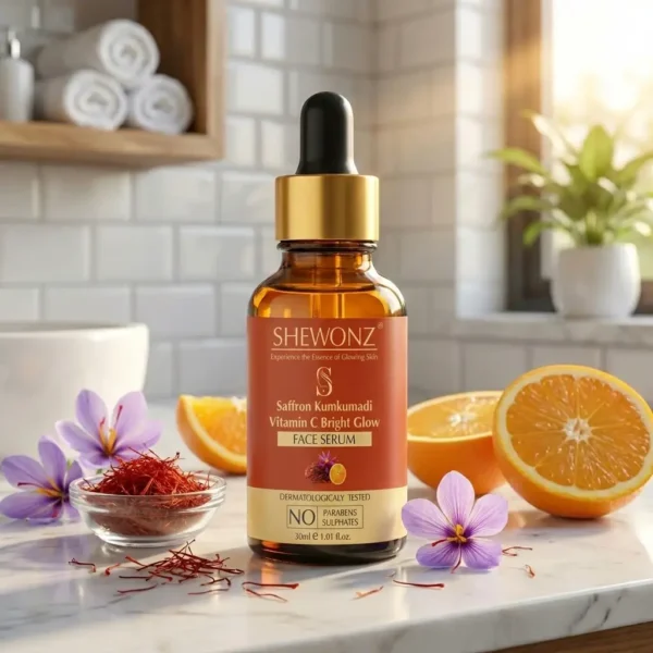 12-1.jpg Shewonz Saffron Kumkumadi Vitamin C Bright Glow Face Serum 30 ml