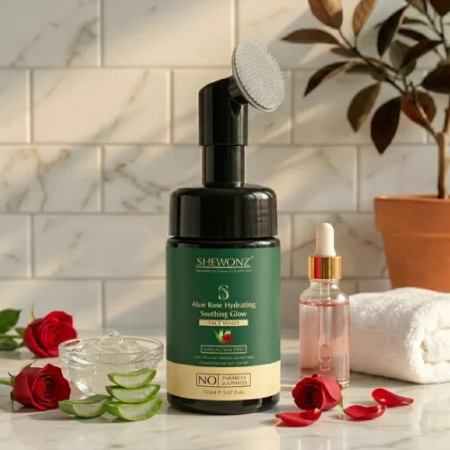 13-1.jpg Shewonz Aloe Rose Hydrating Soothing Glow Face Wash 150 ml