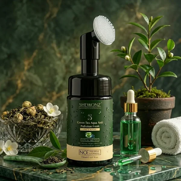 Shewonz Green Tea Aqua Anti Pollution Fresh Face Wash 150 ml
