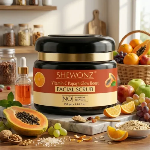 17-2.jpg Shewonz Vitamin C Papaya Glow Boost Facial Scrub 250 gm