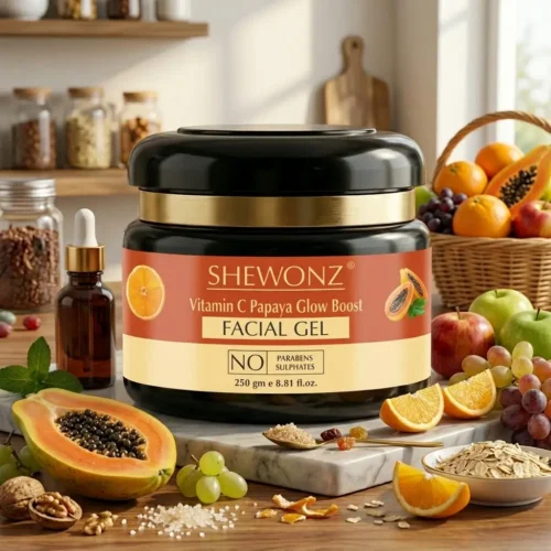 17-3.jpg Shewonz Vitamin C Papaya Glow Boost Facial Gel 250 gm