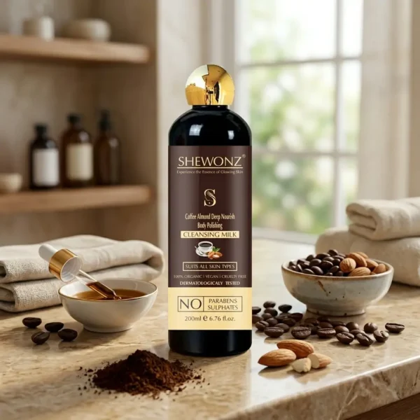 18-10.jpg Shewonz Coffee Almond Deep Nourish Body Polishing Cleansing Milk 200 gm