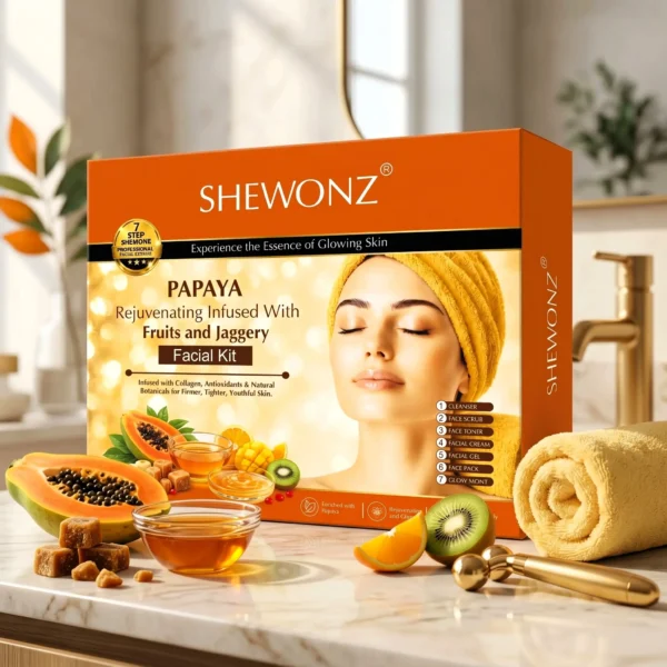19-1 Shewonz Papaya Rejuvenating Infused with Fruits and Jaggery Facial Kit 350 gm