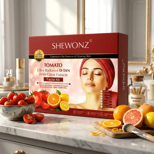 19-5 Shewonz Tomato Ultra Radiance D-Tan with Citrus Extract Facial Kit 350 gm