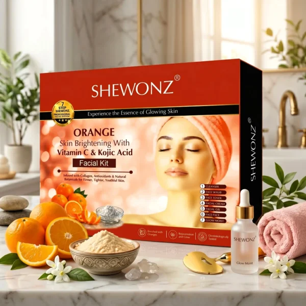 19-6 Shewonz Orange Skin Brightening with Vitamin C and Kojic Acid Facial Kit 350 gm