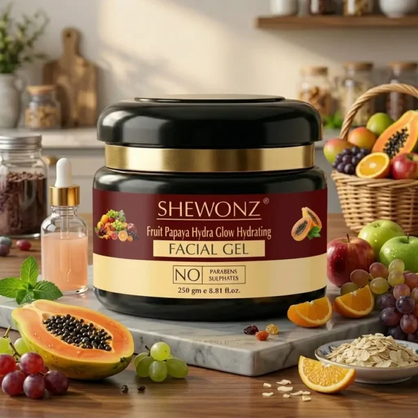2-1.jpg Shewonz Fruit Papaya Hydra Glow Hydrating Facial Gel 250 gm