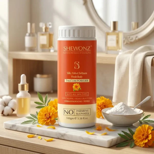 21-1 Shewonz Silky Velvet Softness Fresh Body Talcum Powder 100 gm