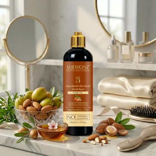 23-2.jpg Shewonz Argan Almond Ultra Nourish Smooth Repair Hair Oil 200 ml