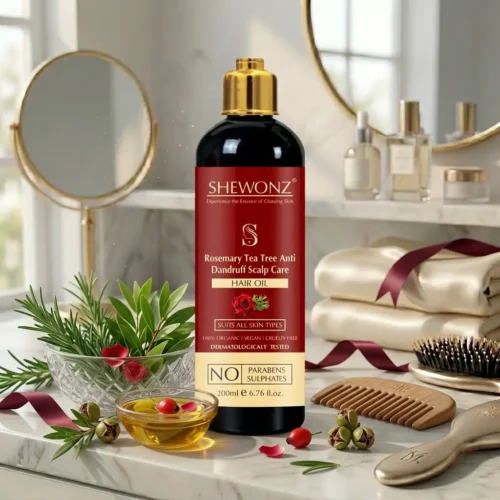 23-3.jpg Shewonz Rosemary Tea Tree Anti Dandruff Scalp Care Hair Oil 200 ml