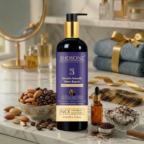 25-2.jpg Shewonz Keratin Smooth Shine Repair Conditioner 200 ml