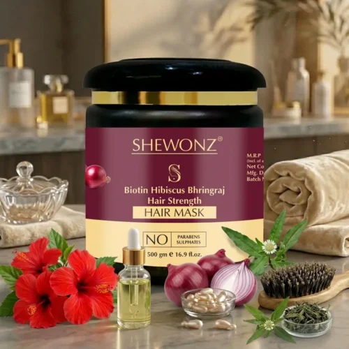 28-3.jpg Shewonz Biotin Hibiscus Bhringraj Hair Strength Hair Mask 500 gm