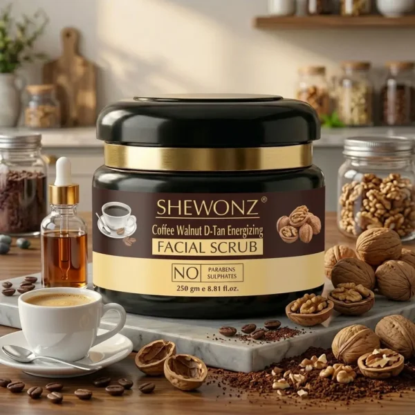 3-1.jpg Shewonz Coffee Walnut D-Tan Energizing Facial Scrub 250 gm
