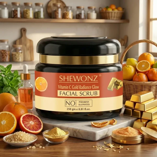 Shewonz Vitamin C Gold Radiance Glow Facial Scrub 250 gm