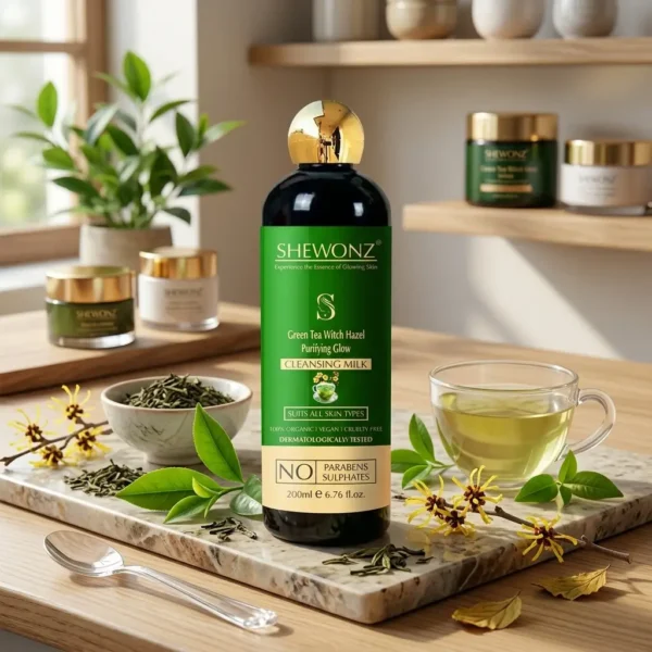 6-4.jpg Shewonz Green Tea Witch Hazel Purifying Glow Cleansing Milk 200 ml