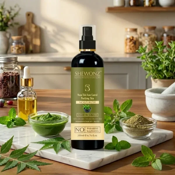 9-3.jpg Shewonz Neem Tulsi Acne Control Purifying Skin Moisturizer 200 ml