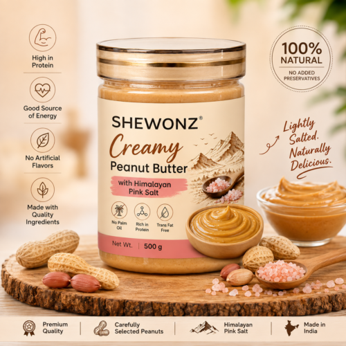 Shewonz Creamy with Himalayan Pink Salt Peanut Butter 500 gm